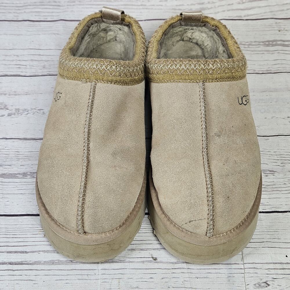 Ugg Tasman Platform F19010D Tan Beige Suede Slip On Slipper Shoe Women's Sz 6 - Picture 5 of 8